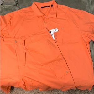 Linen shirt and shorts set